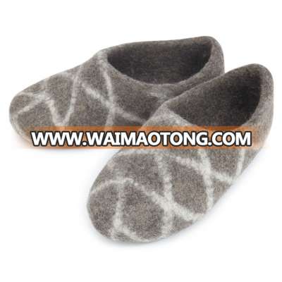 100% wool felt high luxury quality handmade eco friendly slippers